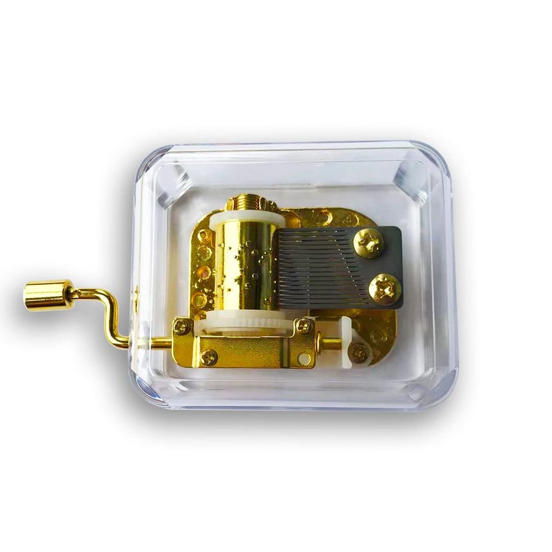BinkeGG Acrylic Hand Crank Music Box with Sankyo Musical Mechanism Tune: Davy Jones (Pirates of The Caribbean) - Image 3
